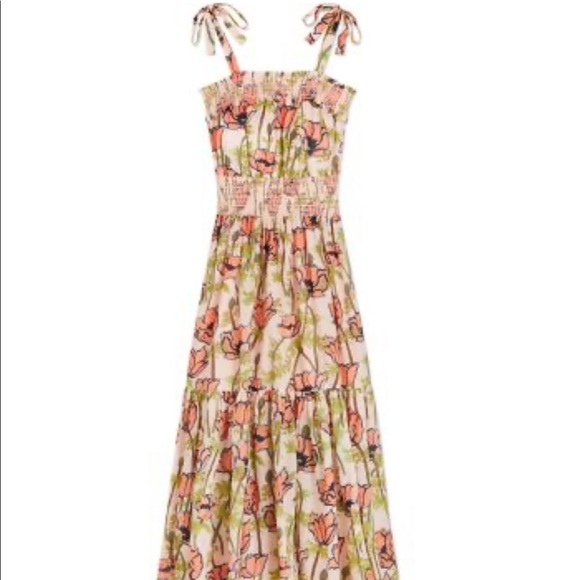 tory burch printed cotton maxi dress